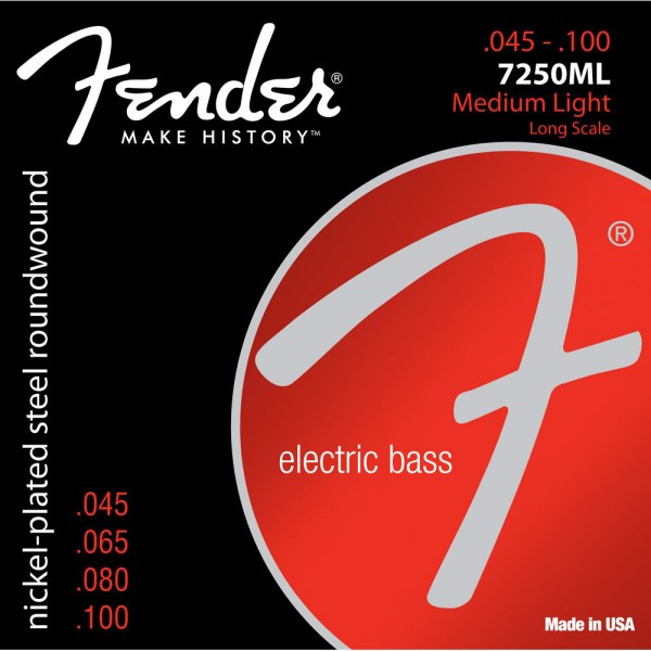 Hlavní obrázek  FENDER Super 7250ML Bass Nickel Plated - .045 - .100