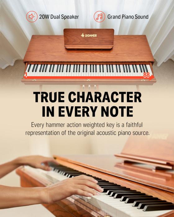 Hlavní obrázek Digitální piana DONNER DDP-80 Pro