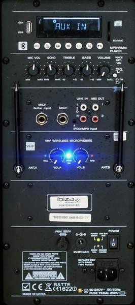 Hlavní obrázek Mobilní a bateriově napájené reproboxy IBIZA SOUND PORT225VHF-BT