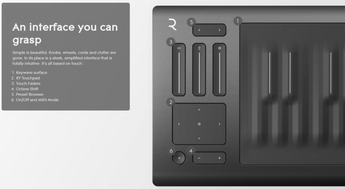 Hlavní obrázek MIDI keyboardy ROLI Seaboard RISE 25