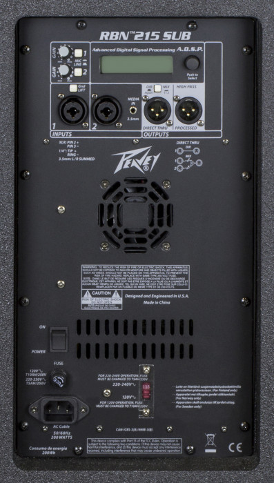 Hlavní obrázek Aktivní subwoofery PEAVEY RBN 215 SUB
