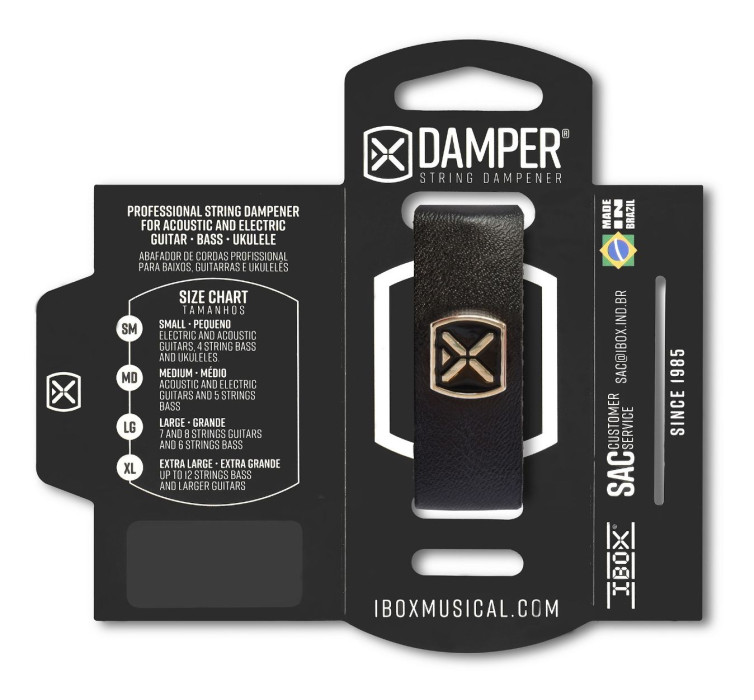 Hlavní obrázek Tlumítka IBOX DSMD02 Damper medium - Leather iron tag - black