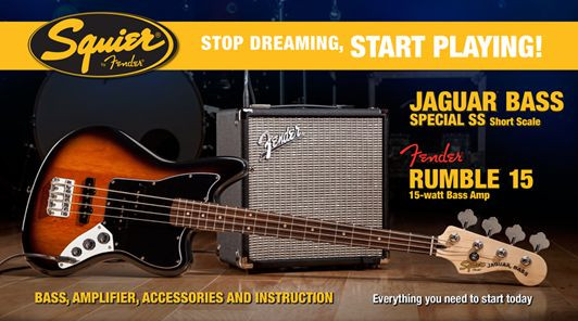 Hlavní obrázek Baskytarové komplety FENDER SQUIER Stop Dreaming, Start Playing!™ Set: Affinity Series™ Jaguar Bass® Special SS, Brown Sunburst