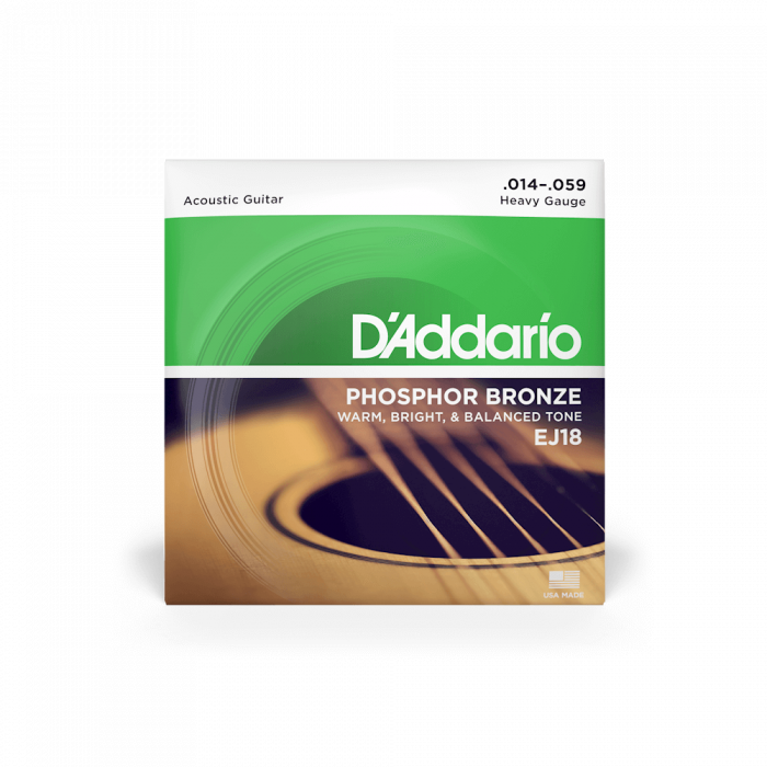 Hlavní obrázek Ostatní struny pro akustickou kytaru D'ADDARIO EJ18 Phosphor Bronze Heavy - .014 - .059