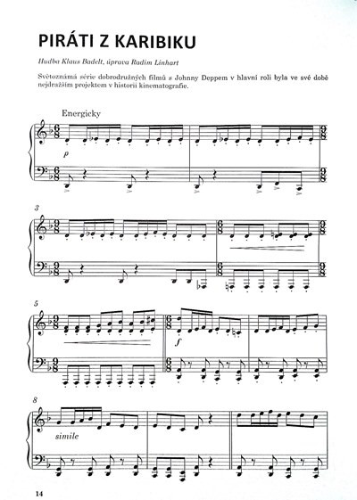 Hlavní obrázek Zpěvníky a učebnice PUBLIKACE Filmový klavír aneb melodie z velkých filmů pro malé pianisty 1 - Radim Linhart