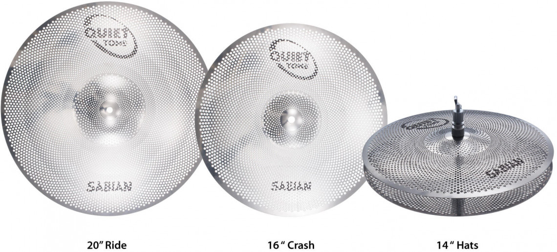 Hlavní obrázek Tréninkové pady SABIAN QTPC503 Quiet Tone Practice Cymbal Set