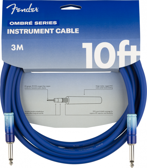 Hlavní obrázek 1-4m FENDER Ombré Cable, Belair Blue, 3m