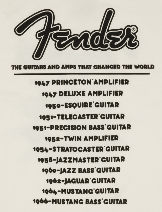 Hlavní obrázek Oblečení a dárkové předměty FENDER World Tour T-Shirt, Vintage White, M