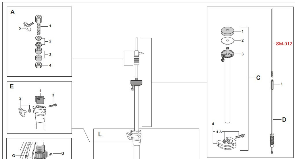 Hlavní obrázek Jiné náhradní díly PEARL SM-012 Upper Pull Rod