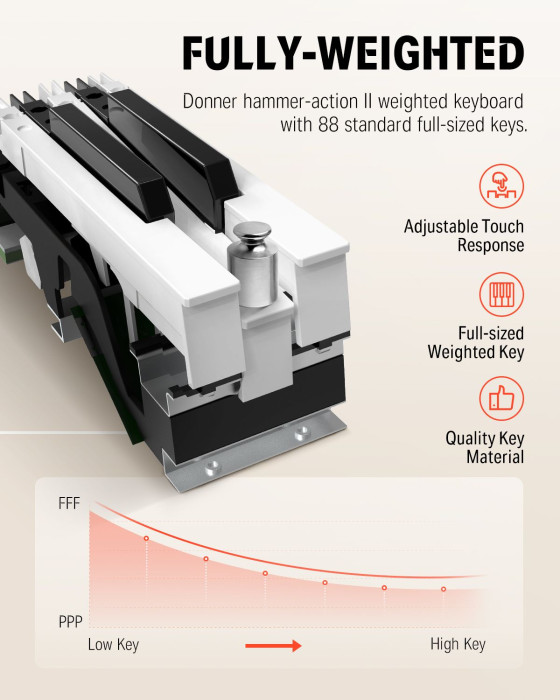 Hlavní obrázek Digitální piana DONNER DDP-80 Pro