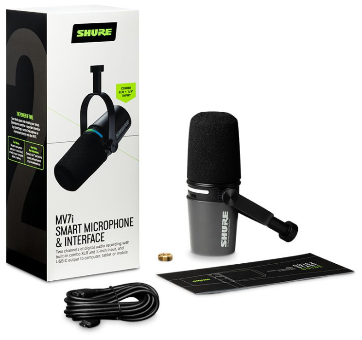 Hlavní obrázek Mikrofony pro rozhlasové vysílání SHURE MV7i