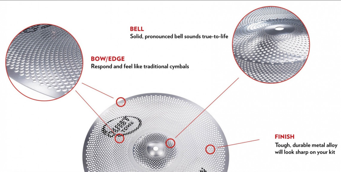 Hlavní obrázek Tréninkové pady SABIAN QTPC503 Quiet Tone Practice Cymbal Set