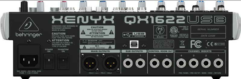 Hlavní obrázek Mixážní pulty s efektem BEHRINGER XENYX QX1622USB