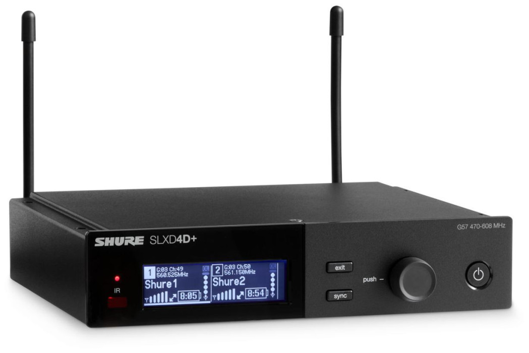 Hlavní obrázek Samostatné přijímače k bezdrátovým systémům SHURE SLXD4D+E-G65