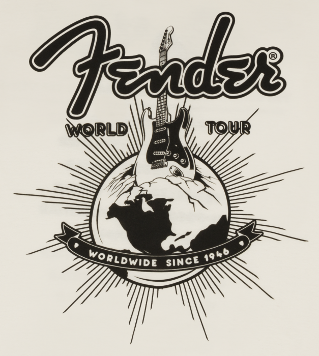 Hlavní obrázek Oblečení a dárkové předměty FENDER World Tour T-Shirt, Vintage White, M