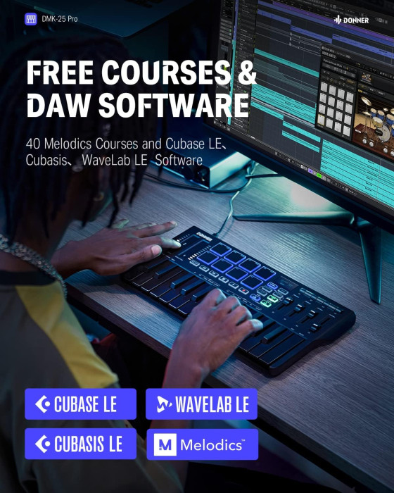 Hlavní obrázek MIDI keyboardy DONNER DMK-25 Pro