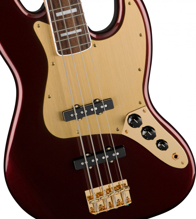 Hlavní obrázek JB modely FENDER SQUIER 40th Anniversary Jazz Bass Gold Edition - Ruby Red Metallic