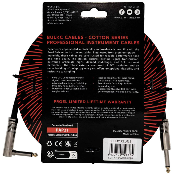 Hlavní obrázek 5-8m PROEL BULK120CLU6LB