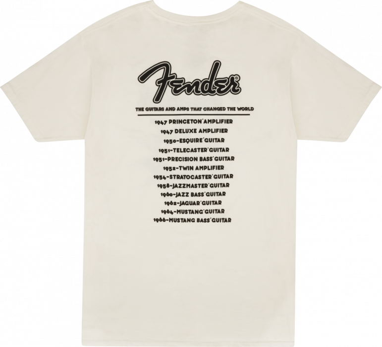 Hlavní obrázek Oblečení a dárkové předměty FENDER World Tour T-Shirt, Vintage White, L
