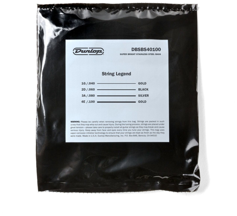 Hlavní obrázek Tvrdost .040 DUNLOP Super Bright Stainless Steel Bass Strings 40-100