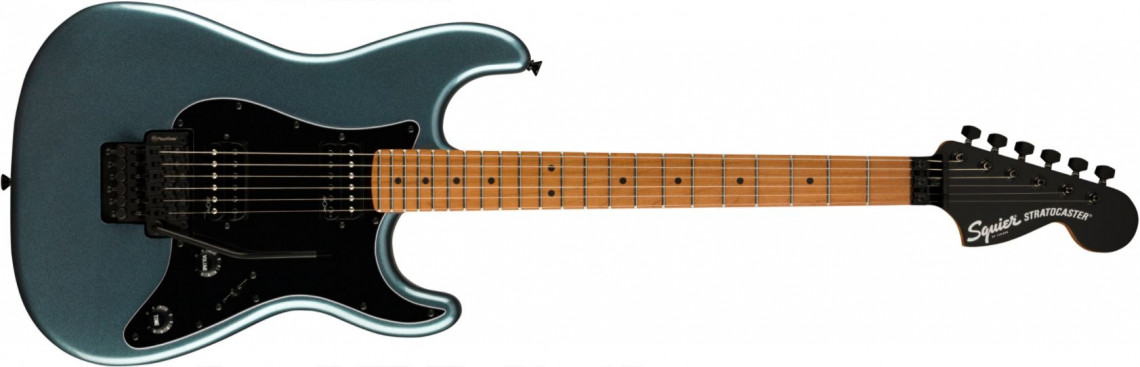Levně Fender Squier Contemporary Stratocaster HH FR Gunmetal Metallic Roasted Maple