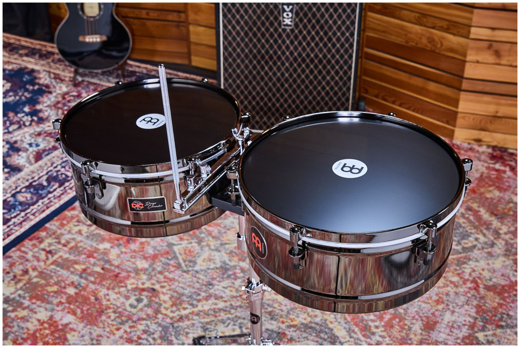 Hlavní obrázek Timbales MEINL DC1415 Artist Diego Camacho Timbales 14” + 15” - Black Diamond