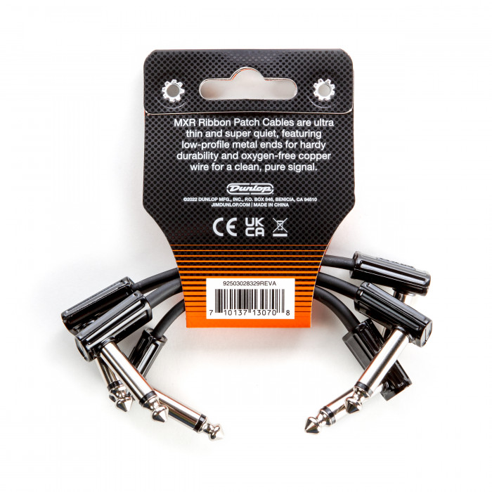 Hlavní obrázek do 1 m DUNLOP MXR RIBBON PATCH CABLE 0,08m - 3 PACK, propojovací kabel