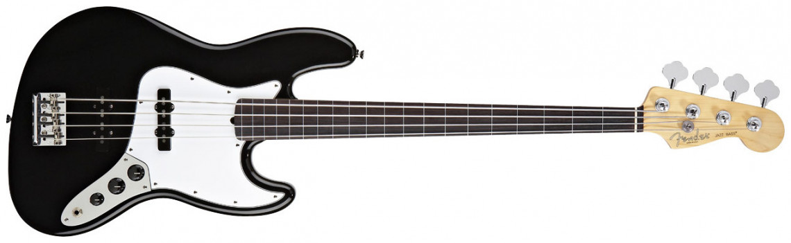 Hlavní obrázek Bezpražcové FENDER American Standard Jazz Bass® Fretless, Rosewood Fingerboard, Black