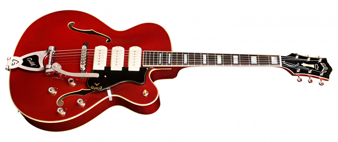Hlavní obrázek Semiakustické a jazzové GUILD X-350 Stratford - Scarlet Red