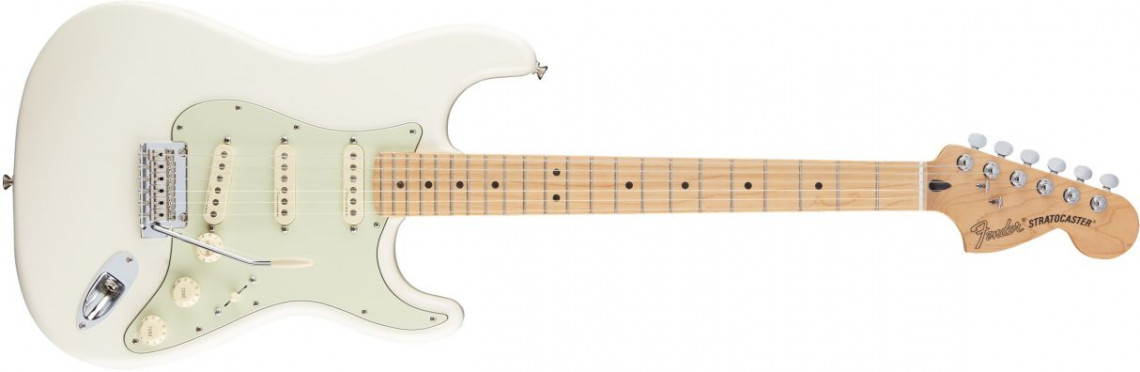 Hlavní obrázek ST - modely FENDER Deluxe Roadhouse Stratocaster Olympic White Maple