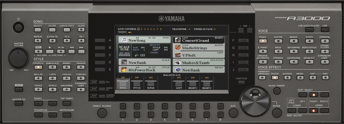 Hlavní obrázek Keyboardy s dynamikou YAMAHA PSR-A3000