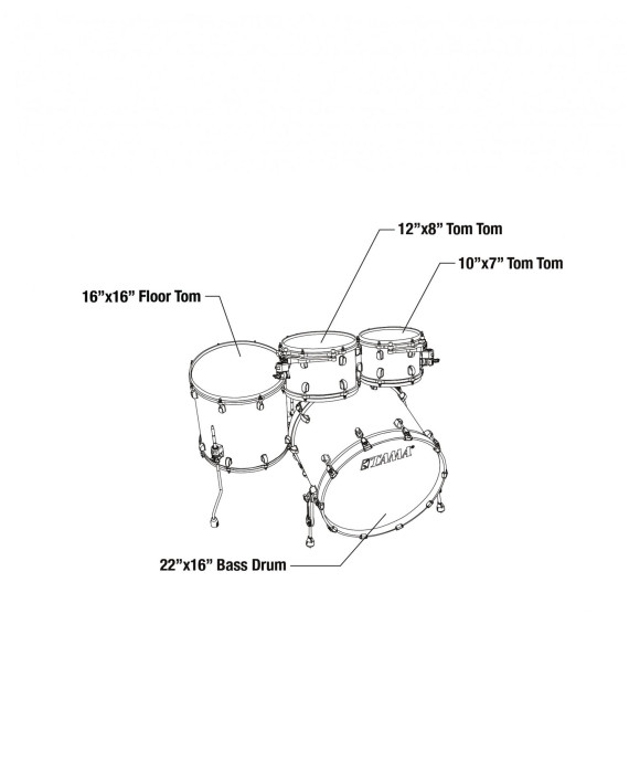 Hlavní obrázek 22“; 10“, 12“; 16“ TAMA ME42TZS-VMMF Starclassic Maple Exotic - Marine Shoreline Movingui Fade