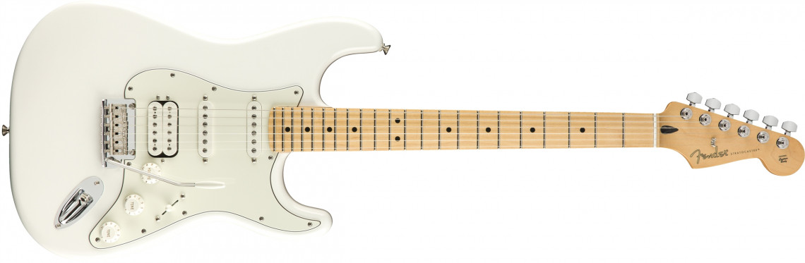 Hlavní obrázek ST - modely FENDER Player Stratocaster HSS Polar White Maple