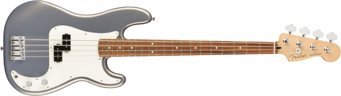 Levně Fender Player Precision Bass Silver Pau Ferro