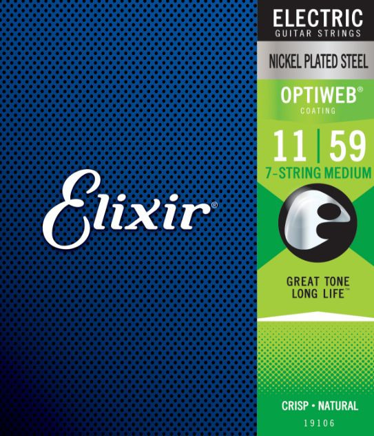 Hlavní obrázek Pro 7-8strunné kytary ELIXIR Optiweb Anti-Rust 7-String Medium