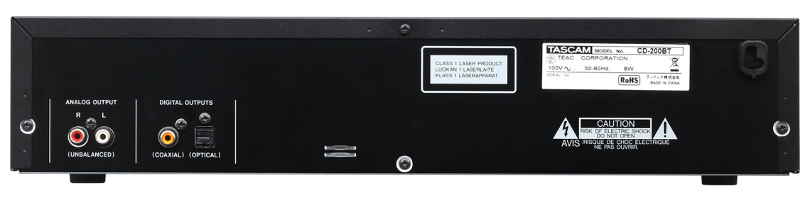 Hlavní obrázek Profesionální CD/DVD/USB/SD/MC přehrávače TASCAM CD-200BT