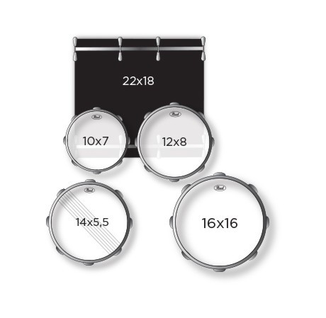 Hlavní obrázek 22“; 10“, 12“; 16“ PEARL DMP925SP/C213 Decade Maple - Deep Forest Burst