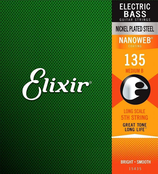 Levně Elixir Bass Nanoweb 15435 Medium B 135