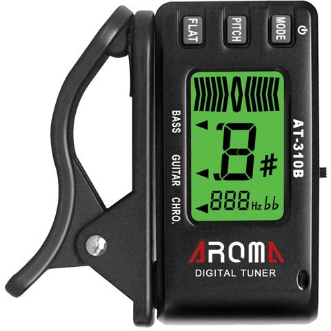 Hlavní obrázek Klipové AROMA AT-310B, malá klipová ladička pro kytaru a baskytaru