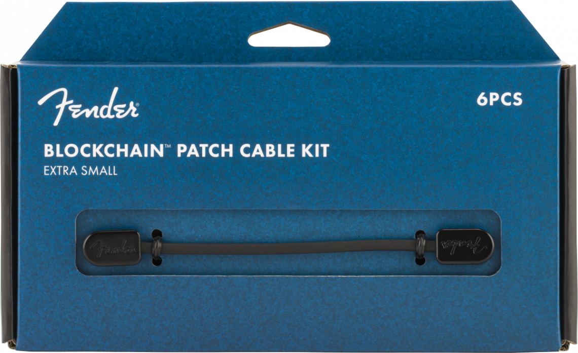E-shop Fender Blockchain Patch Cable Kit, Black, Extra Small