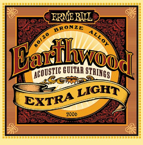 Levně Ernie Ball P02006 Earthwood 80/20 Bronze Extra Light - .010 - .050