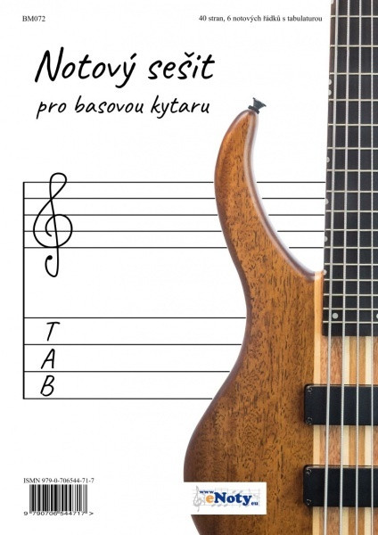 Levně Publikace Notový sešit pro basovou kytaru A4