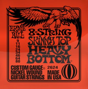 Levně Ernie Ball P02624 8-String Skinny Top Heavy Bottom 9-80
