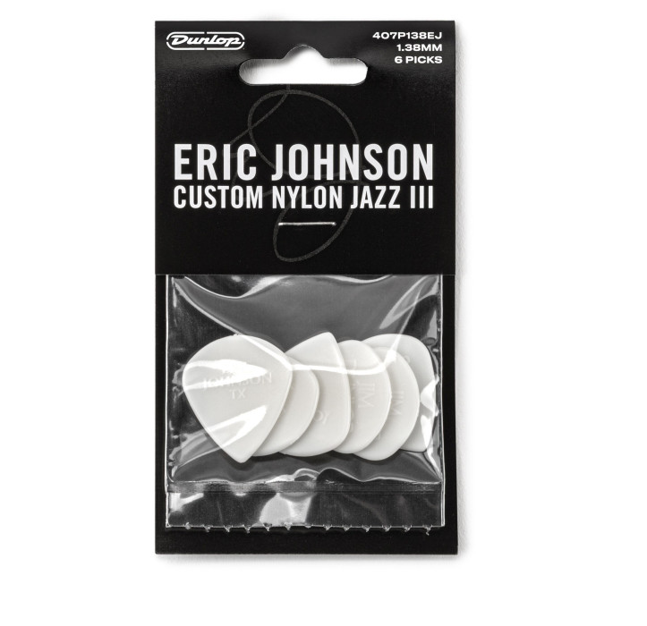 Hlavní obrázek Tvrdost do 2.0 DUNLOP Eric Johnson Custom Nylon Jazz III Pick 1.38mm 6 ks