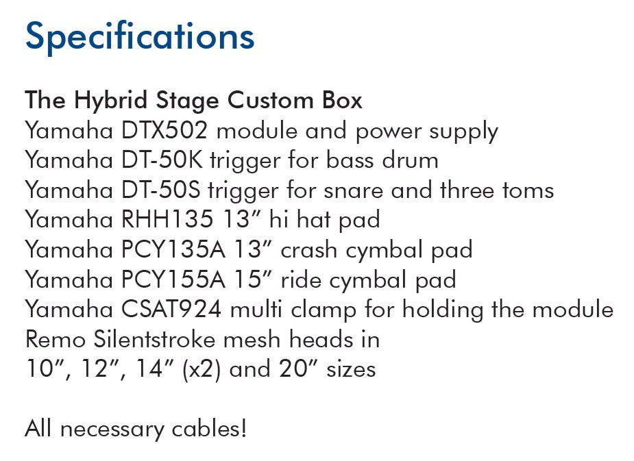 Hlavní obrázek Elektronické soupravy YAMAHA JDTXHYBRIDSBP Hybrid Stage Custom Pack