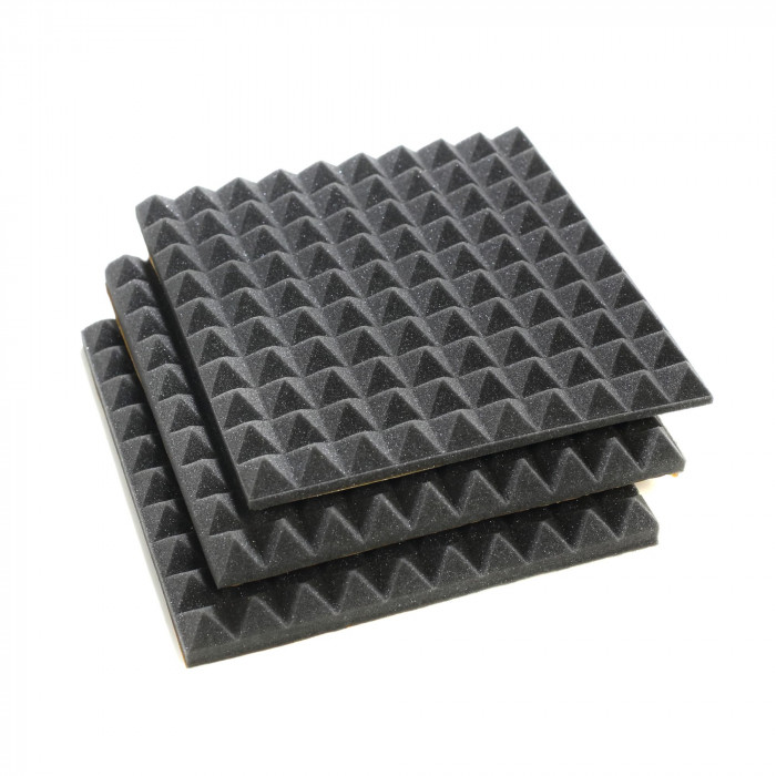 Hlavní obrázek Absorpční panely VELES-X Acoustic Pyramids Self-adhesive 300x300x30 MVSS 302 – SE/NBR