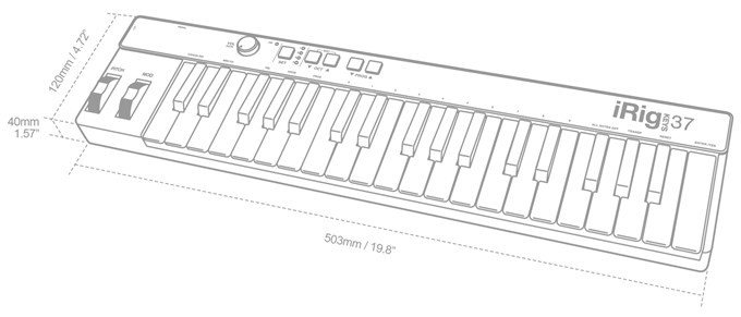 Hlavní obrázek MIDI keyboardy IK MULTIMEDIA iRig Keys 37