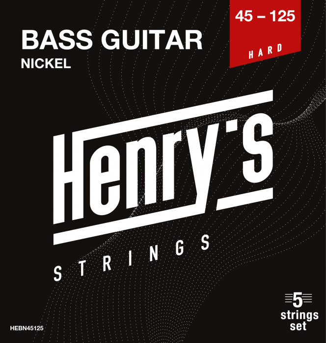 Hlavní obrázek Tvrdost .045 HENRY`S STRINGS HEBN45125 Bass Nickel - 045“ - 125”