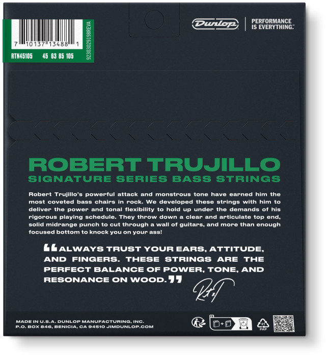 Hlavní obrázek Tvrdost .045 DUNLOP Robert Trujillo Nickel Wound Bass Strings 45-105
