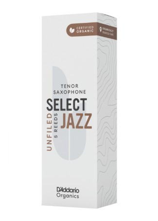 Levně D'Addario ORRS05TSX2H Organic Select Jazz Unfiled Tenor Saxophone Reeds 2 Hard - 5 Pack